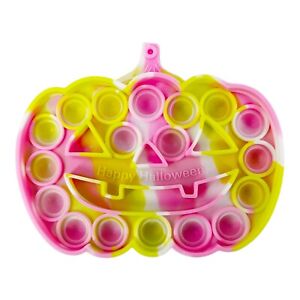 Pink Multi Jack o Lantern Push Pop It Silicone Fidget Toy Autism Stress Relief