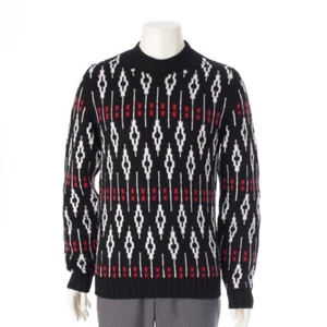 VALENTINO Maglia maglione lana vergine motivo geometrico 1V3KC22G8PN nero M - Foto 1 di 18