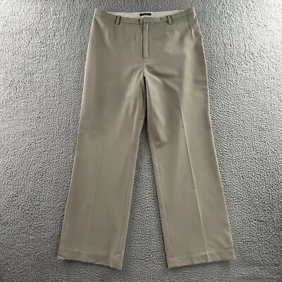 Pantalones de vestir Gap para mujer beige 12 tiro alto pierna ancha elástico poliéster lana Foto 1 de 4