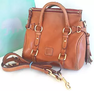 DOONEY & BOURKE Florentine ~ Brown Leather Satchel Crossbody Small Shoulder Bag - Picture 1 of 24