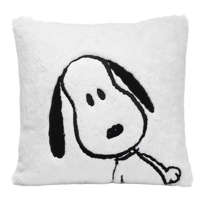 Almohada decorativa para guardería Lambs & Ivy clásica Snoopy blanca/negra peluda Foto 1 de 4