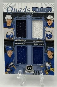 Dahlin Thompson Cozens Power 2023-24 Upper Deck The Cup Sabres Quads Jerseys /25 - Picture 1 of 3