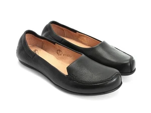 JOHN FLUEVOG DESIRES: MENTOR BALLET FLATS 8.5 BlacK LeaTHeR SHOES - Picture 1 of 4