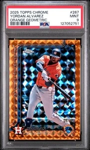 2025 Topps Chrome #267 Yordan Alvarez Orange Geometric 06/25 PSA 9 - Bild 1 von 2