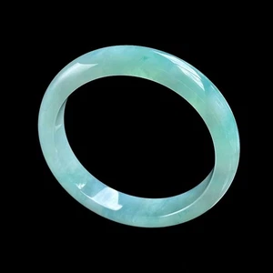 【KATHY JADE】Icy Glacier Blue Jade Jadeite Bangle Bracelet《56mm》《Grade A》 - Picture 1 of 7