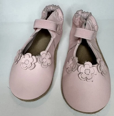 Zapatos de Cuero Robeez Suelas Suaves Rosa Lt Bebé Niña Talla 18-24 Meses Brianna Foto 1 de 4