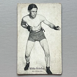 FOTO BOXER 1923 de los grandes del boxeo Willie Ritchie Exhibit Co RPPC San Francisco CA - Imagen 1 de 6