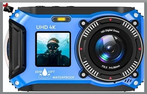 Digitalkamera - Unterwasserkamera 10 Meter - 4K UHD - 56 Megapixel - Bild 1 von 5