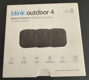 Blink Outdoor 4 1080p Wi-Fi Outdoor 3-Camera Security System - Black SEALED - Picture 1 of 1