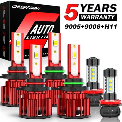 Ajuste Nissan Quest 2004 2005-2009 - 6x faros LED haz alto/bajo + kit de luces antiniebla Foto 1 de 4