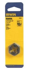 Irwin 9744 Hanson Metric High Carbin Steel Right-Hand Hexagon Die M12 x 1.75 mm. - Picture 1 of 1