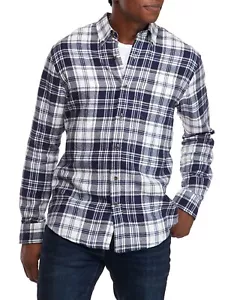 Saddlebred Classic Fit Casual Long Sleeve Plaid Flannel Shirt, Men’s Size Medium - Picture 1 of 3