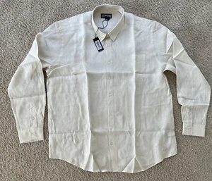 NWT Authentic Vilebrequin Long Sleeve 100% Linen Shirt Men - 3XL - BEIGE - XXXL - Picture 1 of 9