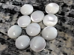 Natural Trochus Shell Cabachon, Flat Back, Slight Rounded Top, 10x3mm, 10 pieces - Picture 1 of 3