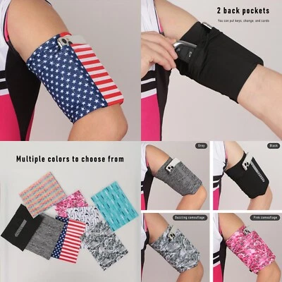 Sport Running Armband Phone Raglan Sleeve Pouch Arm Strap Wristband Holder - Image 1 of 4