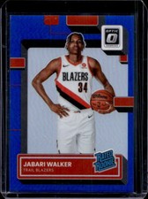 2022-23 Donruss Optic Jabari Walker Blue Prizm Rated Rookie RC #20/49 Blazers