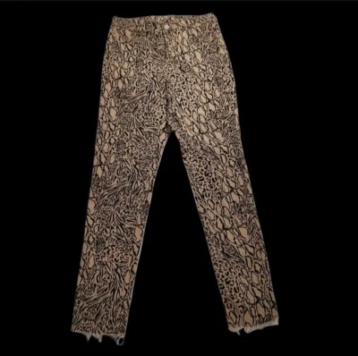 27-дюймовые джинсы Divided by H&M Magra a Vita Alta con Stampa Leopardata Donna Taglia 6  - Изображение 1 из 4
