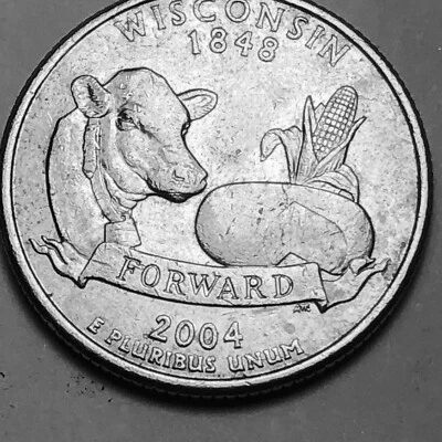 2004 D Wisconsin Statehood quarter circulated - Image 1 of 3