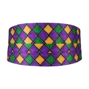 Mardi Gras Diamonds Tuxedo Cummerbund and Bow Tie - Picture 1 of 5