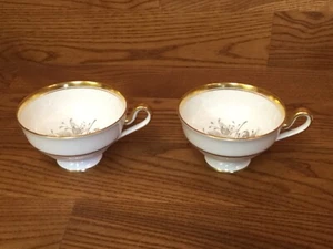 2 Spode CHATHAM (GOLD TRIM) Footed Coffee Cups & More Excellent - Picture 1 of 12