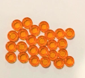 LOTTO PIASTRELLE LEGO TRANS-ORANGE / TAGLIA 1x1 rotonde / quantità 25x / parte #98138 / nuove - Foto 1 di 2