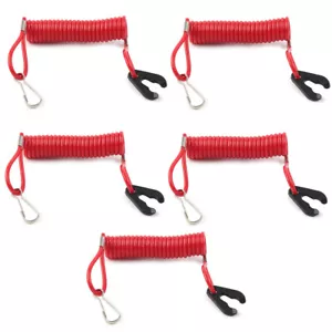 5xOutboard Kill Switch Lanyard Tether Emergency Stop Lanyard For Yamaha Evinrude - Picture 1 of 6