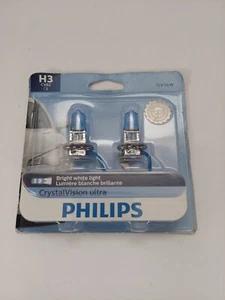 Philips H3CVB2 CrystalVision Ultra Upgraded Bright White Headlight Bulb 2 Pack - Picture 1 of 2