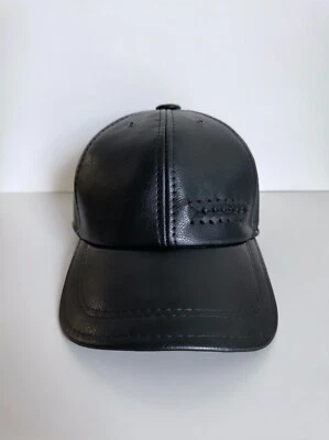 Gorras de béisbol de cuero sintético liso informales para hombres moda otoño invierno gorra Foto 1 de 4