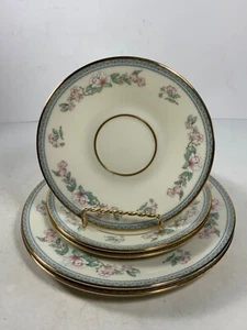Set of 5 Lenox Serenade Pattern Plates- 2 Bread, 2 Salad, 1 Saucer Plate - Picture 1 of 13