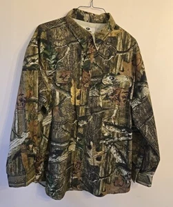 Mossy Oak Cotton Mill Long Sleeve Camo Hunting Shirt Size XL 9001 - Picture 1 of 16