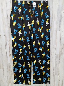NWT The Simpsons Best Dad Pajama Lounge Pants L Black Graphic Fathers Day Sleep - Picture 1 of 10