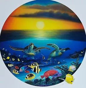 Wyland Sea Turtle Reef Hand Signed Limited Edition Art lithograph fish COA - Picture 1 of 7