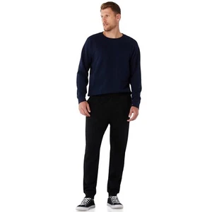 Free Assembly Men's Everyday Fleece Joggers, Black, Large - Picture 1 of 5