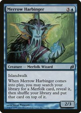 Merrow Harbinger Lorwyn HEAVILY PLD Blue Uncommon MAGIC GATHERING CARD ABUGames