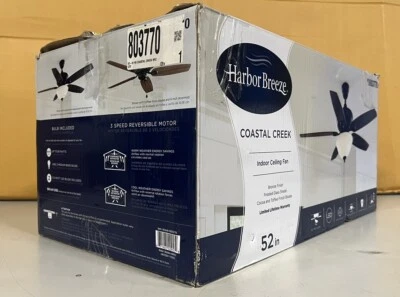 Harbor Breeze Coastal Creek 52" Bronze Indoor Ceiling Fan , 5-Blade, No Canopy - Image 1 of 4