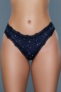 sexy BE WICKED low RISE mini BOWS lace TRIMMED waist JERSEY thong PANTY panties