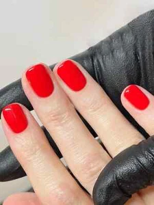 24pcs Short Square Classic Red Fake Nails False Nails Press On Nails Glue On - Picture 1 of 6