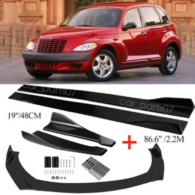 Front Bumper Lip Spoiler Side Skirts Rear Glossy Black For Chrysler PT Cruiser L - Изображение 1 из 4