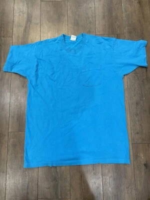 Vintage BVD Shirt Mens XXL Blue Green Single Stitch Cotton Undershirt 90s USA - Image 1 of 4