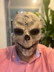 Scarecrow Mask Batman Horror Halloween Cosplay Latex Bat Man Scary Scare Crow !! - Picture 1 of 19