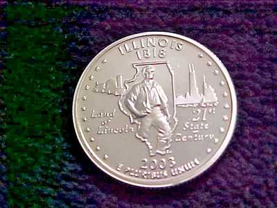 2003 S SILVER ILLINOIS  STATE  QUARTER PROOF - Image 1 of 2
