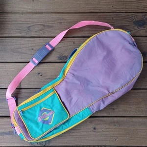Vintage 80er/90er WILSON Tennisschläger Tasche Retro lila türkis Schultergurt RAR - Bild 1 von 21