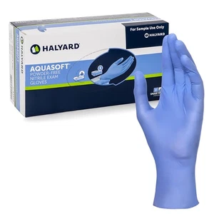 AQUASOFT Nitrile Exam Gloves, Non-Sterile, Powder-Free, 3.1 mil, 9.5 Inches, ... - Bild 1 von 6