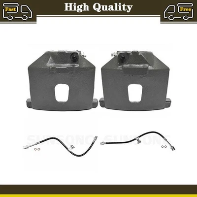 4pcs Front Brake Calipers & Hose Set Fits 1979 GMC C3500 G3500 - Image 1 of 4