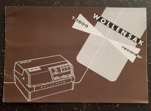 Wollensak T-1500 Reel-to-Reel tragbares Tonbandgerät Handbuch - Bild 1 von 6