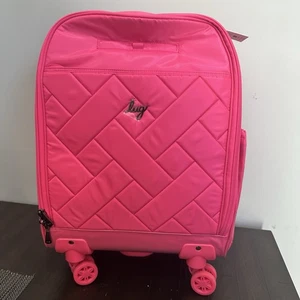 Lug Porter Wheelie 2 Suitcase Magenta Bright Pink Carry On Travel New - Picture 1 of 12