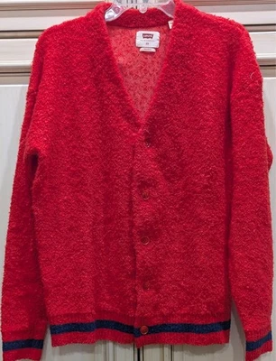 NUEVO Cárdigan para hombre talla XS Levi's mezcla de lana abotonada puño volquete dulce Foto 1 de 4