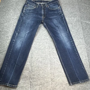 Levis 505 Jeans Mens 34x30 Blue Straight Leg Medium Wash Denim Classic Pants - Picture 1 of 10