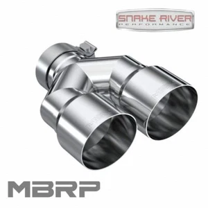 MBRP 3" Entrada Doble 4" Tomas 9.87" Longitud Pulida Doble Salida Punta de Escape T5183 - Imagen 1 de 5