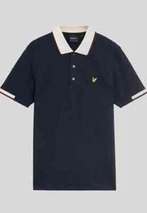 LYLE & SCOTT HALF TIPPED POLO SHIRT DARK NAVY, NEW! MOD-CASUAL-SKINHEAD - Foto 1 di 2